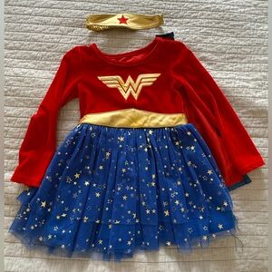 Wonder Woman Kids Costume - Red, Blue, and Gold
